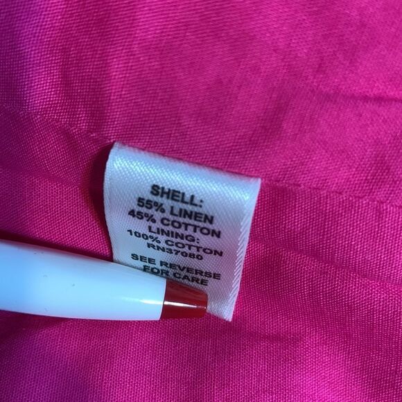 Cato Pink Linen Blend A-Line Skirt 10 - Picture 7 of 7